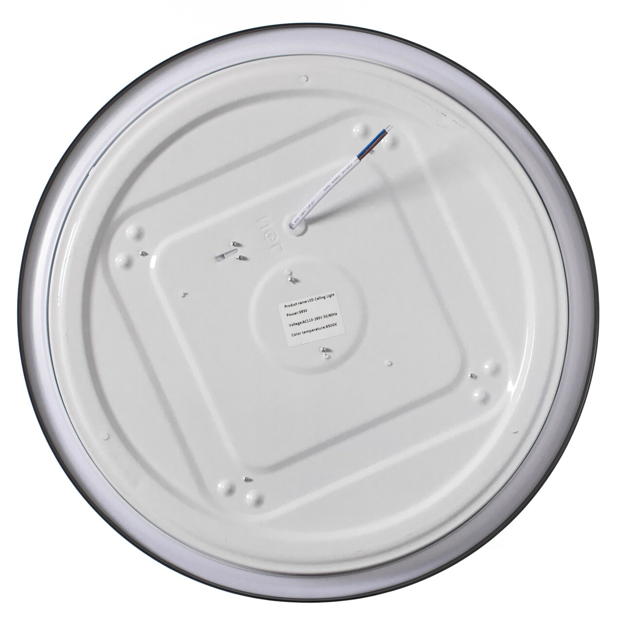 Round LED Ceiling Light Fixture Modern Flush Mount 36W 6500K Cool Daylight Energy Ideal for Office Kitchen Bedroom Living Room Bathroom Dining Room Hallway and Entryway